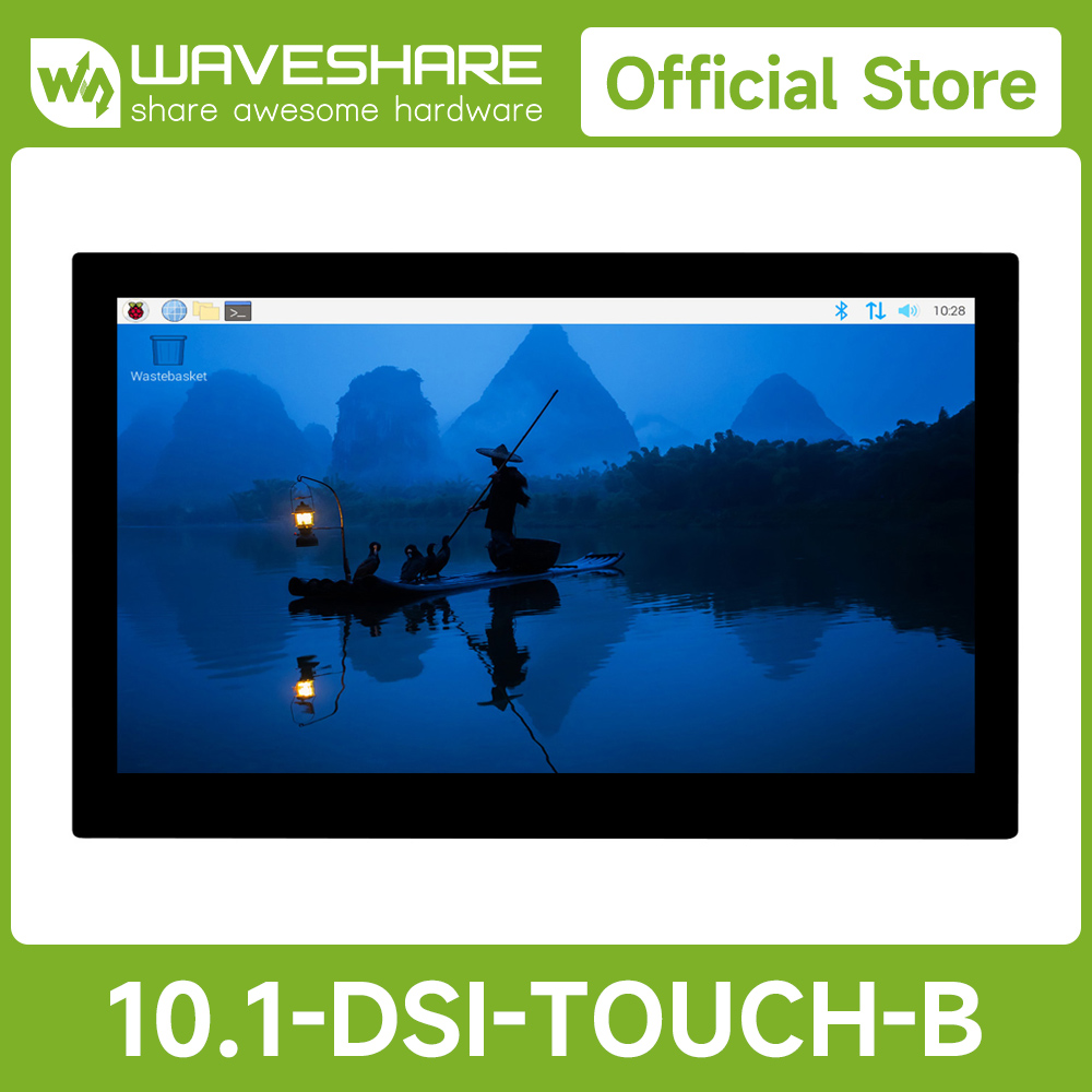 Pi Display - หน้าจอสัมผัสแบบคาปาซิทีฟ DSI ขนาด 10.1 นิ้วสำหรับราสเบอร์รี่ปี่, ช่วงสีที่กว้าง,
