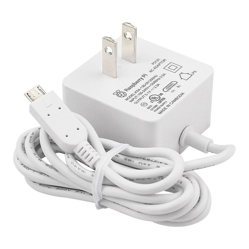 Raspberry Pi 12.5W 5.1V 2.5A M - Pi Power Supply บทวิจารณ์และราคา