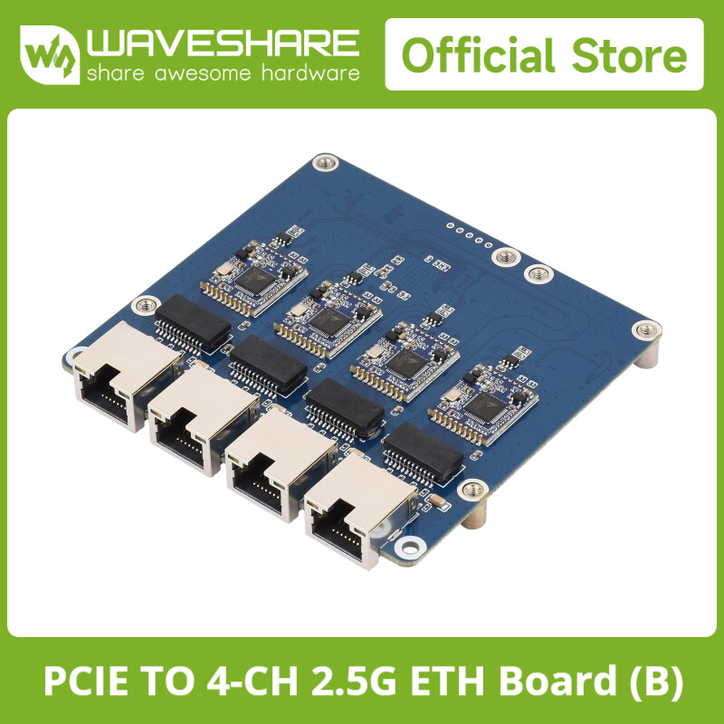 บอร์ด Waveshare PCIe เป็น 4 ช่ - Raspberry Pi 4 บทวิจารณ์และราคา