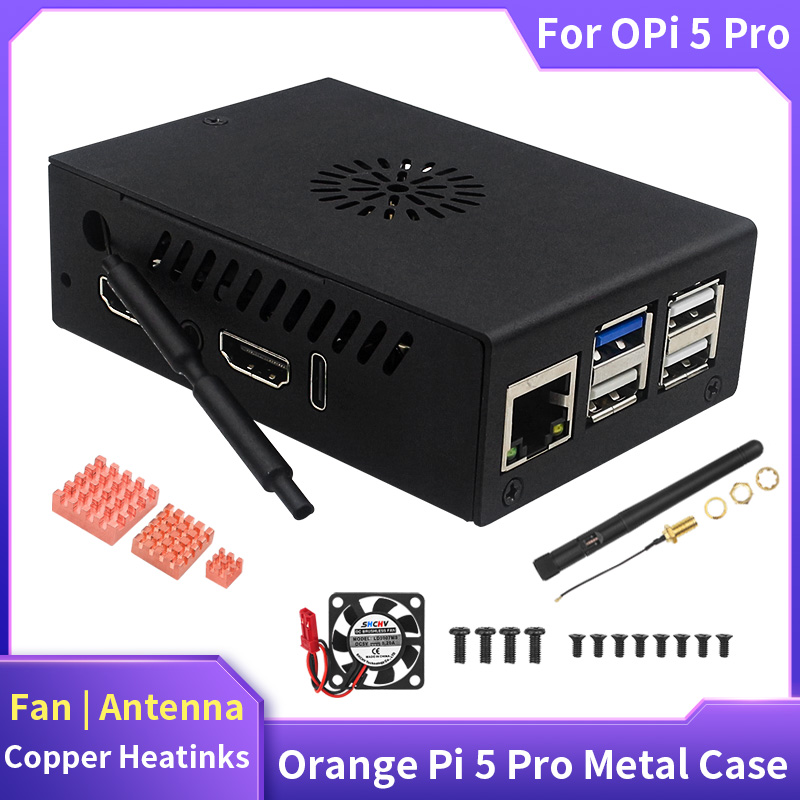 เคสสีส้ม Pi 5 Pro ปลอกโลหะพัดล - Pi 5 Case บทวิจารณ์และราคา