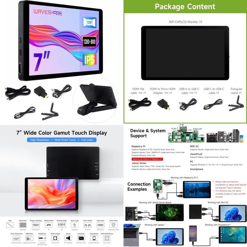 สำหรับหน้าจอสัมผัสแบบ Capaciti - Pi Display บทวิจารณ์และราคา