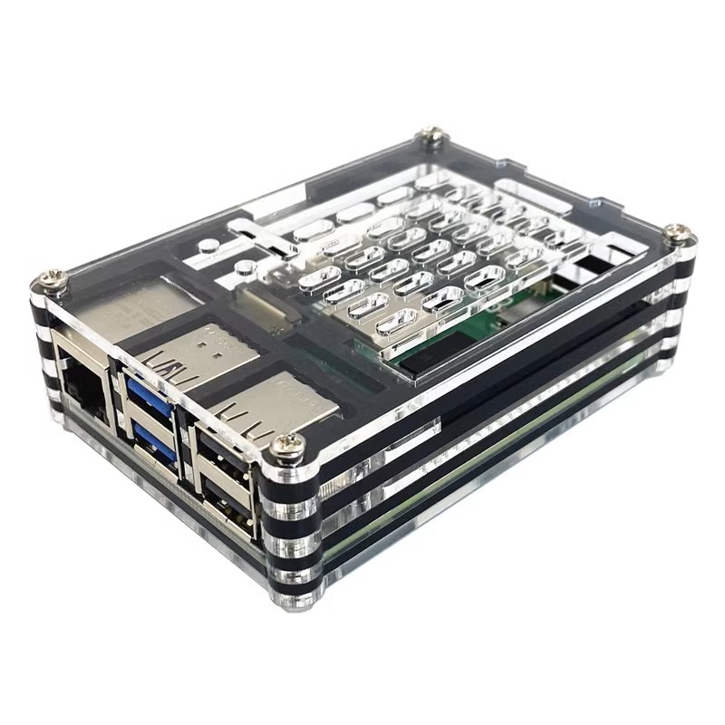 เคสสีดำราสเบอร์รี่ Pi 5ชั้นสีด - Pi 5 Case บทวิจารณ์และราคา